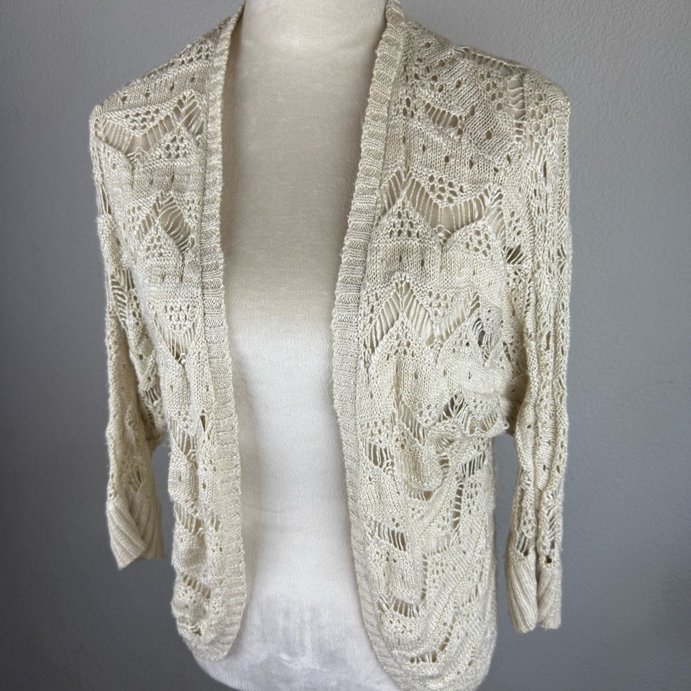 Pink Republic Cream‎ Lace Cardigan Sweater